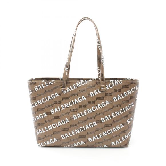 Balenciaga Signature Shopper M BB Monogram Tote Bag Canvas Brown - Picture 1 of 7